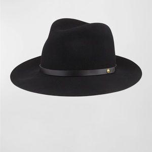 NEW Rag & Bone Floppy brim Fedora hat in black